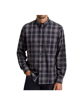 CAMICIA BUTTON-DOWN IN FLANELLA DI COTONE - BLUE GREY CHECK CFWOSI2032MRUT5419 1139 WOOLRICH 