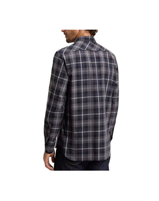 CAMICIA BUTTON-DOWN IN FLANELLA DI COTONE - BLUE GREY CHECK CFWOSI2032MRUT5419 1139 WOOLRICH 