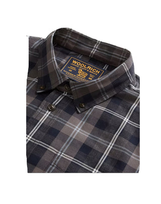 CAMICIA BUTTON-DOWN IN FLANELLA DI COTONE - BLUE GREY CHECK CFWOSI2032MRUT5419 1139 WOOLRICH 