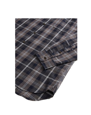 CAMICIA BUTTON-DOWN IN FLANELLA DI COTONE - BLUE GREY CHECK CFWOSI2032MRUT5419 1139 WOOLRICH 