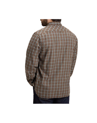 CAMICIA BUTTON-DOWN IN FLANELLA DI COTONE - DARK EARTH SMALL CHECK CFWOSI2032MRUT5419 6687 WOOLRICH 