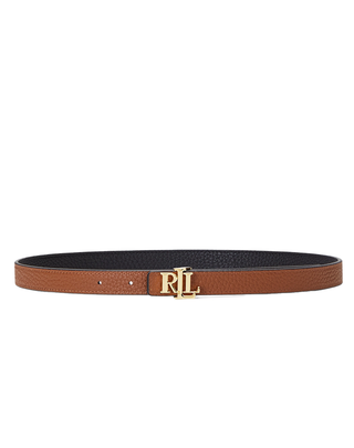 CINTURA DONNA REVERSIBILE IN PELLE - NERO CUOIO 412912038 001 RALPH LAUREN 
