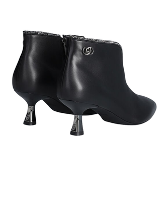 STIVALETTO DONNA CON STRASS SU BORDO - NERO
