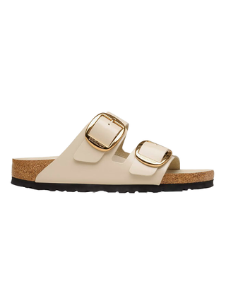 ARIZONA IN PELLE VERNICE A FIBBIA GRANDE - AVORIO 1031873-S HEX SHINE OYSTER BIRKENSTOCK 