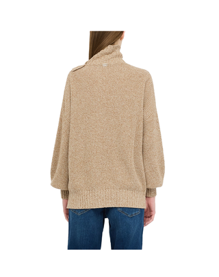 MAGLIA CON VOLANT FRONTALE - BEIGE MF5052MS041 P9120 LIU JO 