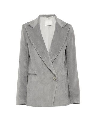BLAZER DONNA A COSTINE DI VELLUTO - GRIGIO CHIARO G092PU MG826 MANILA GRACE 