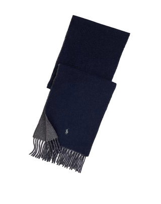 SCIARPA DOUBLE-FACE IN MISTO LANA - BLU/ANTRACITE 449959334 006 RALPH LAUREN 