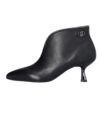 STIVALETTO DONNA CON STRASS SU BORDO - NERO
