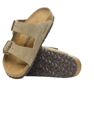 SANDALO UNISEX "ARIZONA " PELLE SCAMOSCIATA PIANTA STRETTA - TAUPE 0051463 TAUPE BIRKENSTOCK 