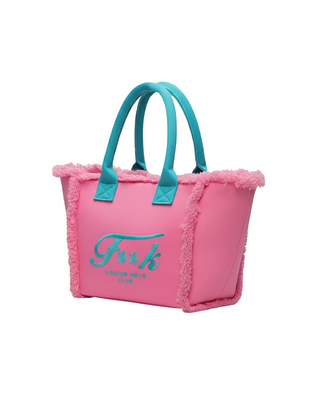 GRANDE BORSA IN TESSUTO CON BORDI SFRANGIATI - FUXIA SW0101 PK F**K 