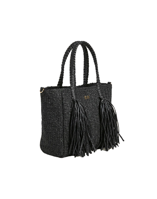 MINI BORSA CON FRANGE - BLACK SW0045 BK F**K 
