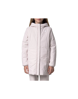 GIUBBINO BAMBINA P.DENISE ST WARM REVERSIBILE - BLUE DEPTH/ROSE HUSHED K11517W- BBN K-WAY 