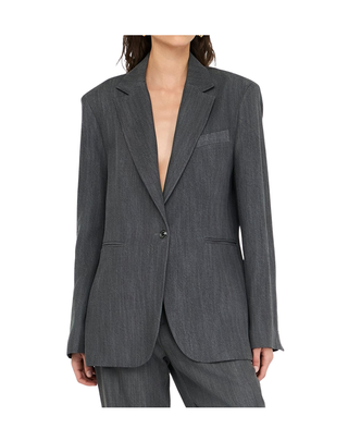 BLAZER DONNA IN DENIM GRIGIO UF5141D0266 87457 LIU JO 