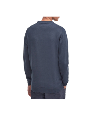 MAGLIONE UOMO IN COTONE PIMA - CLASSIC NAVY MKN0932 NY91 BARBOUR 