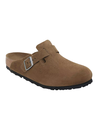 BOSTON IN PELLE SCAMOSCIATA CON PLANTARE MORBIDO - DARK TEA 1030861-S DARK TEA BIRKENSTOCK 