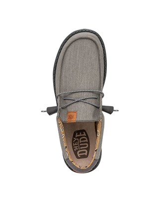 SCARPE UOMO " WALLY WASHED CANVAS " - CHARCOAL