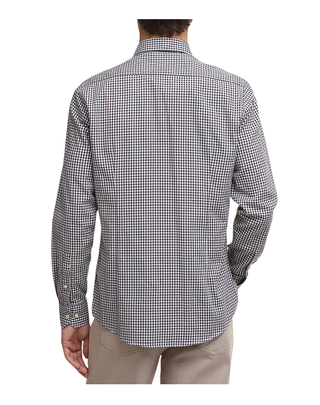 CAMICIA UOMO TAILORED FIT " PADSHAW " - DARK OAK MSH5027 BR17 BARBOUR 