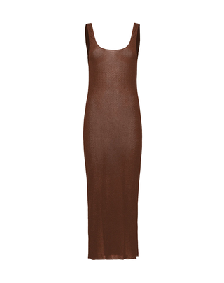 VESTITO LUNGO IN LUREX - MARRONE SW1150 BN F**K 