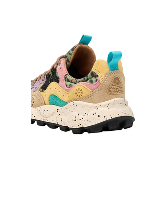 SNEAKERS DONNA  " YAMANO 3 LEOPARD " - GIALLO/VERDE