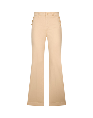 PANTALONE A ZAMPA CON BOTTONI LOGATI - BEIGE WA6403T367A 41208 LIU JO 