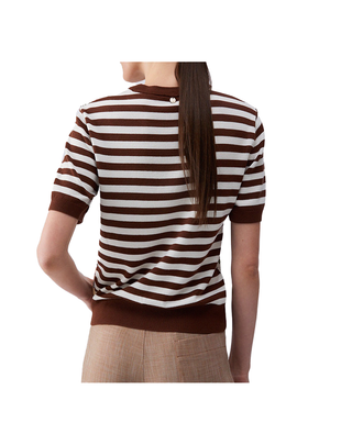 MAGLIA IN MISTO VISCOSA CON INSERTI IN TWILL STAMPATO WA6386MS49I P9245 LIU JO 