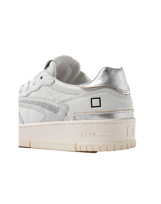 SNEAKERS DONNA TORNEO PURE SHINY WHITE-SILVER TORNEO PURE WS D.A.T.E. 