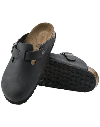 SABOT BOSTON IN PELLE OLEATA - NERO 059463-S BLACK BIRKENSTOCK 