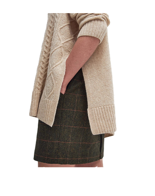 MAGLIONE DONNA " BURNE CAPE " - LATTE LKN1261 ST53 BARBOUR 