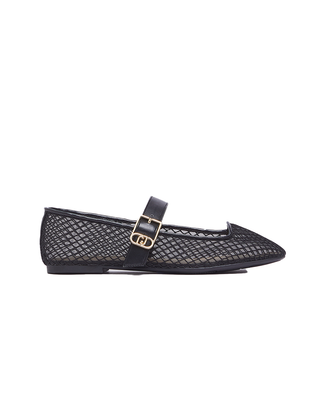 BALLERINA IN RETE CON CINTURINO - NERO SA6147TX 22222 LIU JO SHOES 