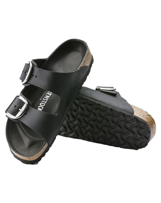 SANDALO PIANTA STRETTA "ARIZONA BIG BUCKLE" PELLE OLIATA - NERO 1011075 BLACK BIRKENSTOCK 