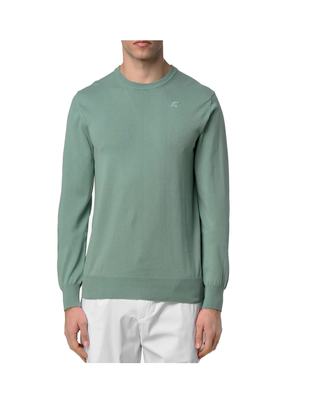 MAGLIONE UOMO "SEBASTIEN COTTON PS" -  GREEN BLUE SAGE K4122YW WEJ K-WAY 