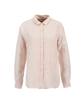 CAMICIA DONNA OVER IN PURO LINO " MARINE " - PINK STRIPE LSH1315 PI92 BARBOUR 
