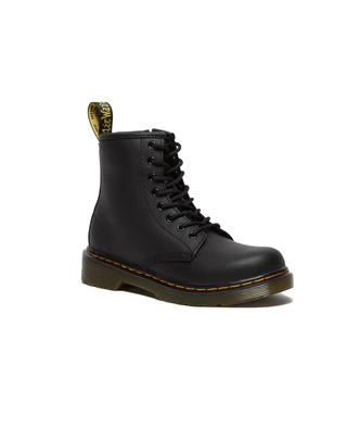 STIVALETTI STRINGATI JUNIOR " 1460 SOFT " IN PELLE NERO 15382001 BLACK DR.MARTENS 