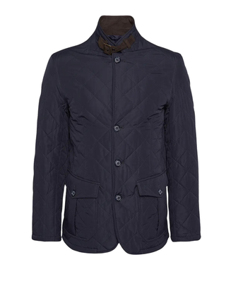 GIACCA UOMO TRAPUNTATA " LUTZ " - NAVY MQU0508 NY71 BARBOUR 