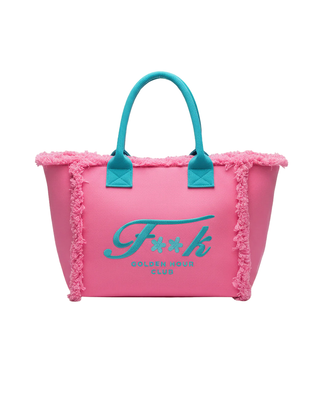 GRANDE BORSA IN TESSUTO CON BORDI SFRANGIATI - FUXIA SW0101 PK F**K 