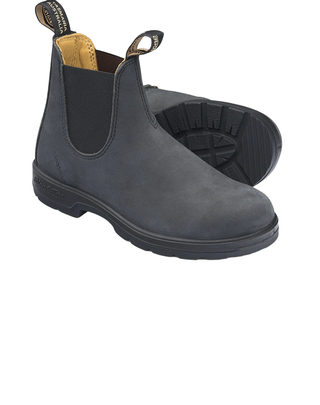 STIVALETTI UNISEX "587"  IN PELLE - RUSTIC BLACK