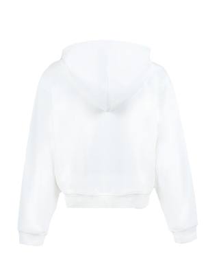 FELPA FULL ZIP CON CAPPUCCIO DONNA WILLO - BIANCO SPORCO WILLO ZPED HOODIE DOVE NO NAME 