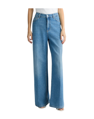 JEANS DONNA FLARE VITA ALTA CON RICAMO SU TASCA WA5445 78895 LIU JO 