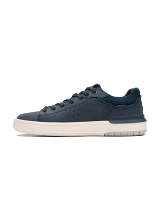 SNEAKERS UOMO IN PELLE NABUK BLU " COURTLITE 2 RUN " 26181 323 CLARKS 