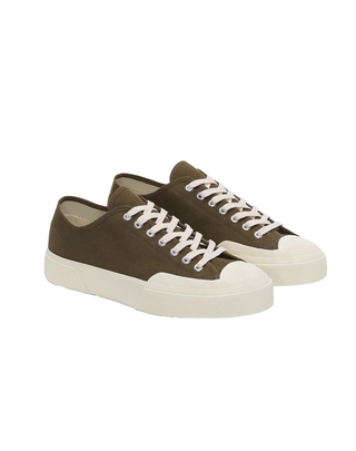 SNEAKERS "2432 WORKS LOW CUT" IN COTONE - VERDE OLIVA S51347W A39 SUPERga 