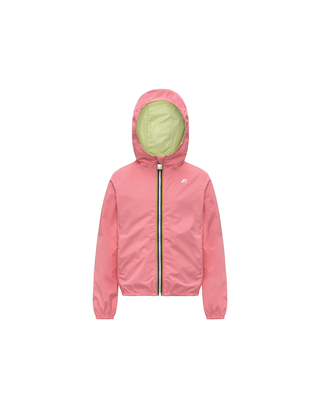 GIUBBINO GIRL 3-8 ANNI "P. LILY PLUS.2 REVERSIBLE" - PINK GERANIUM/YELLOW LIME K61313W C0W K-WAY 
