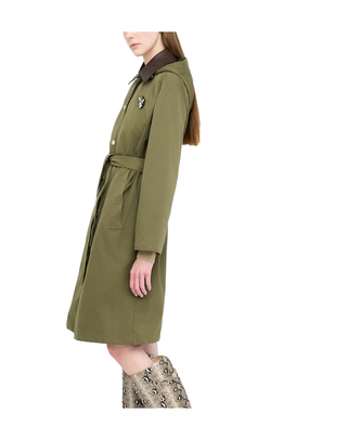 PARKA LUNGO CON CINTURA - VERDE MF5083T108A 90512 LIU JO 