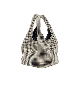 MINI BORSA  CON STRASS ARGENTO B835ZU MA026 MANILA GRACE 