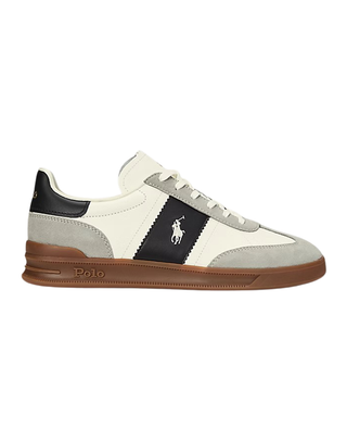 SNEAKERS UOMO " HERITAGE AERA " IN PELLE E CAMOSCIO 809956119 002 RALPH LAUREN 