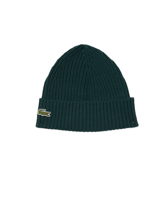BERRETTO IN LANA SPAZZOLATA A COSTINE - VERDE SINOPLE RB0001 YZP LACOSTE 