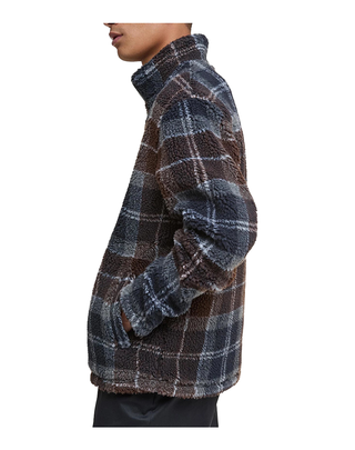 GIACCA UOMO IN SHERPA TARTAN- MARRONE/BLU MFL0187 TN38 BARBOUR 