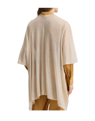 PONCHO IN MAGLIA LUREX - MANDORLA