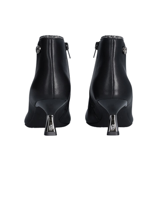 STIVALETTO DONNA CON STRASS SU BORDO - NERO