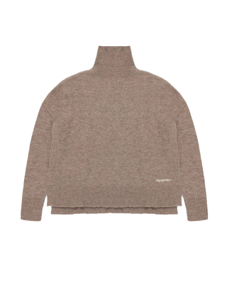 MAGLIONE DONNA "MATILDA" A COLLO ALTO - TAUPE Z25000 A00140 REFRIGIWEAR 