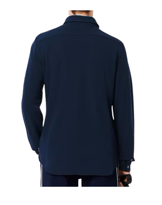 CAMICIA MANICA LUNGA UOMO IN PIQUE' DI COTONE - BLU NAVY CH0214 166 LACOSTE 